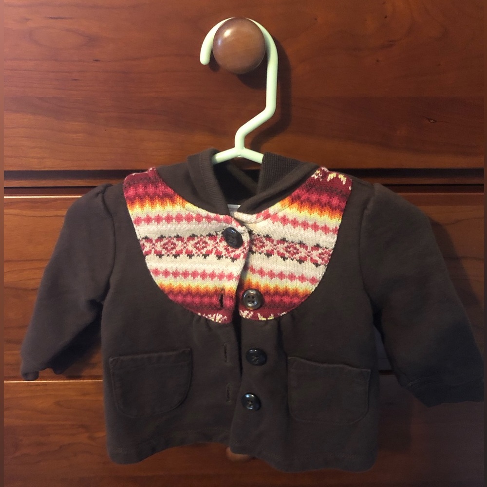 Janie and Jack 3-6 month cozy knit sweater jacket